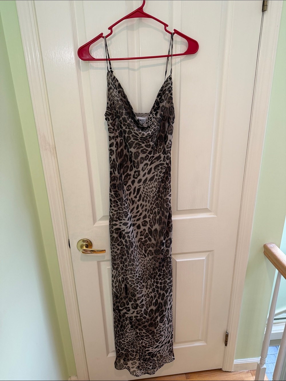 Princess Polly Grey Leopard Print Maxi Dress